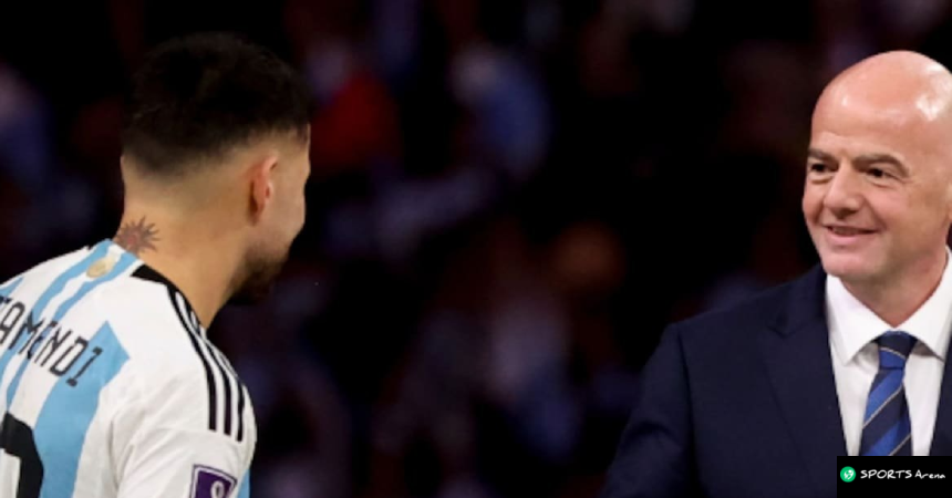 FIFA President Catches Otamendi by Surprise