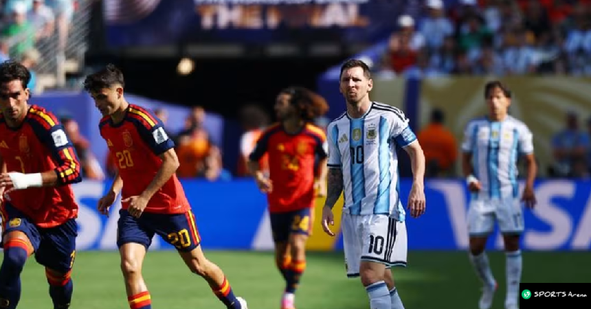 Messi and Alvarez Struggle as Spain Dominate Midfield in First Half